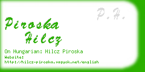 piroska hilcz business card